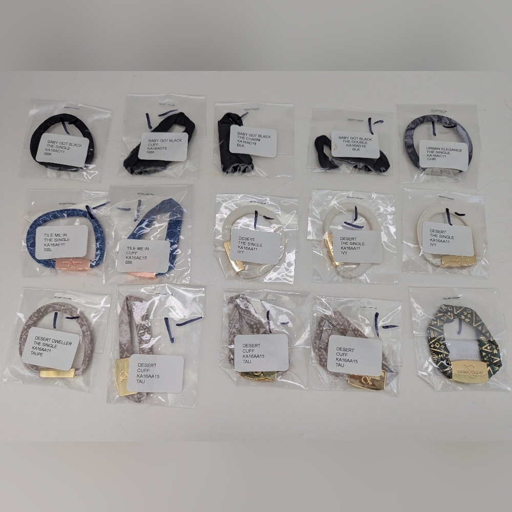 Knots & Arrows Stretch Bracelets, Mixed Colors, Lot Of 15